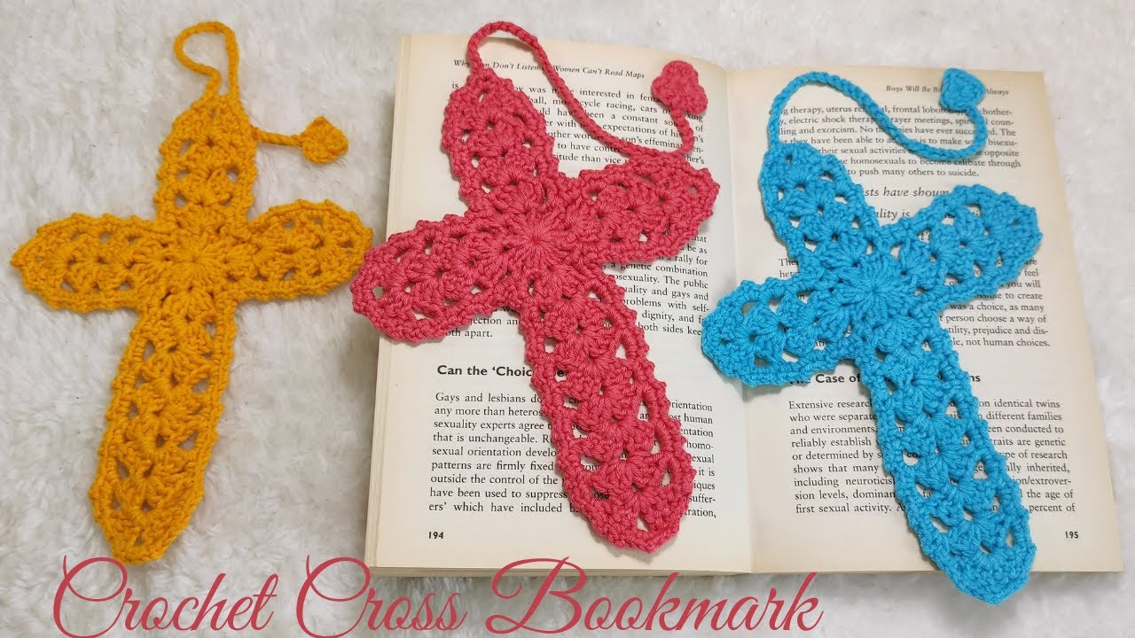 How To Crochet A Cross Bookmark ✔ Crochet Cross For Easter✔ Crochet Cross For Christmass ✔ pertaining to Crochet Easter Cross Pattern
