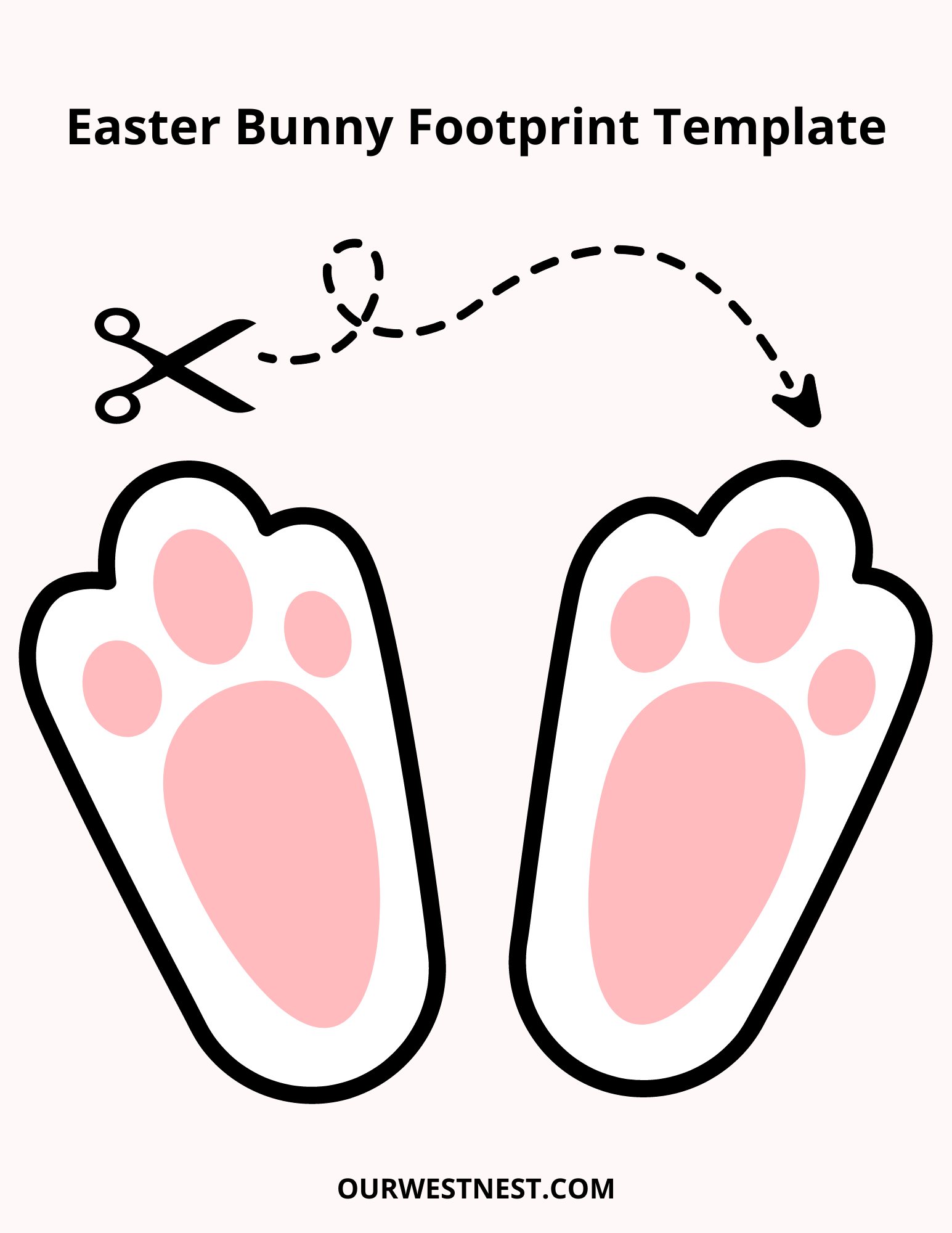 How To Make Bunny Footprints For Easter | Free Easter Bunny pertaining to Printable Easter Bunny Footprints Stencil