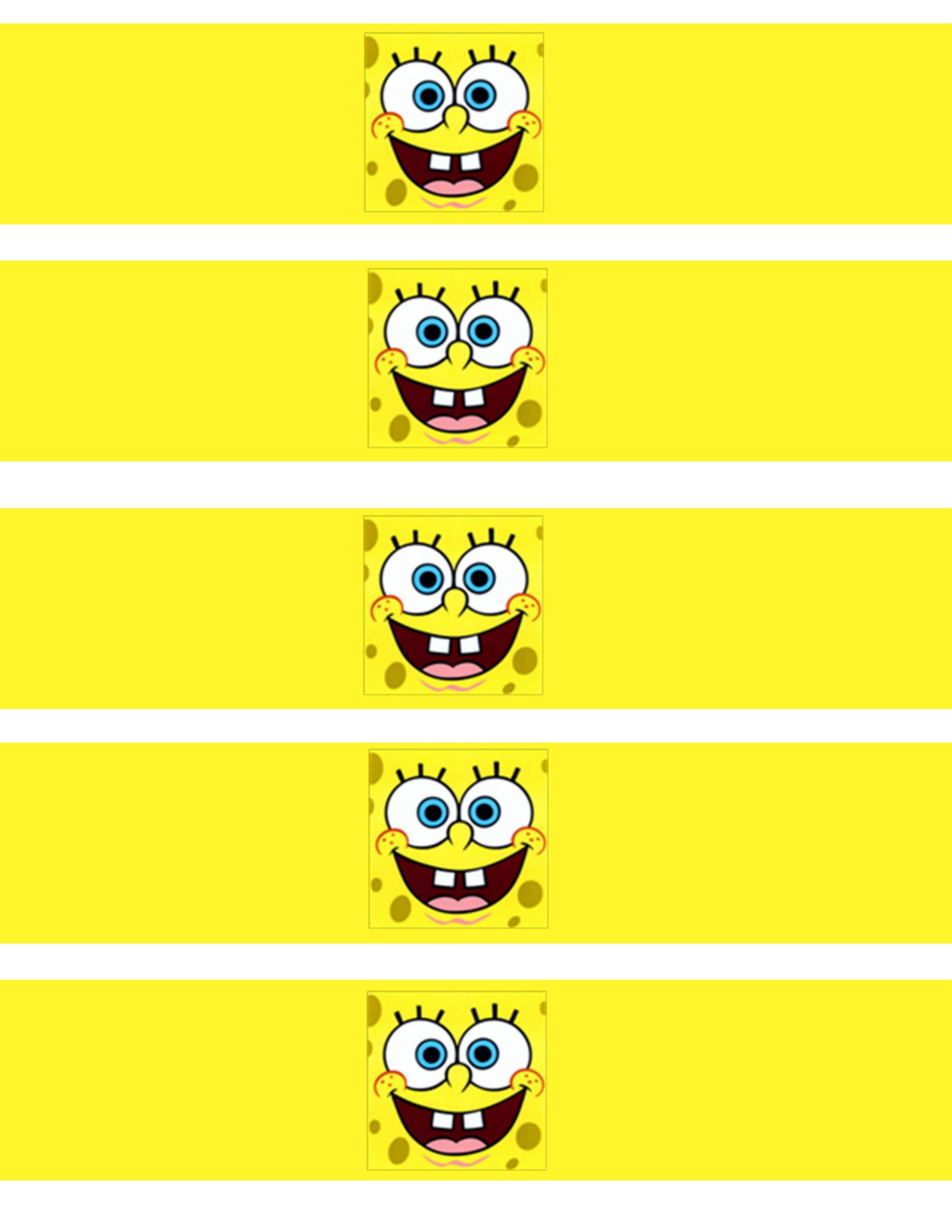 How To Make Custom Water Bottle Labels: Spongebob Squarepants pertaining to Spongebob Labels Free Printables