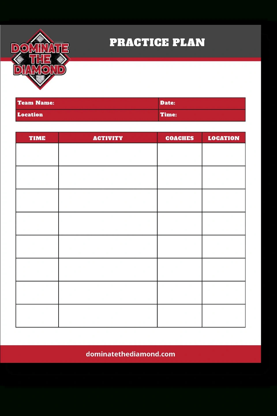 How To Run The Perfect Baseball Practice: Free Practice Plan Template within Printable Baseball Practice Template