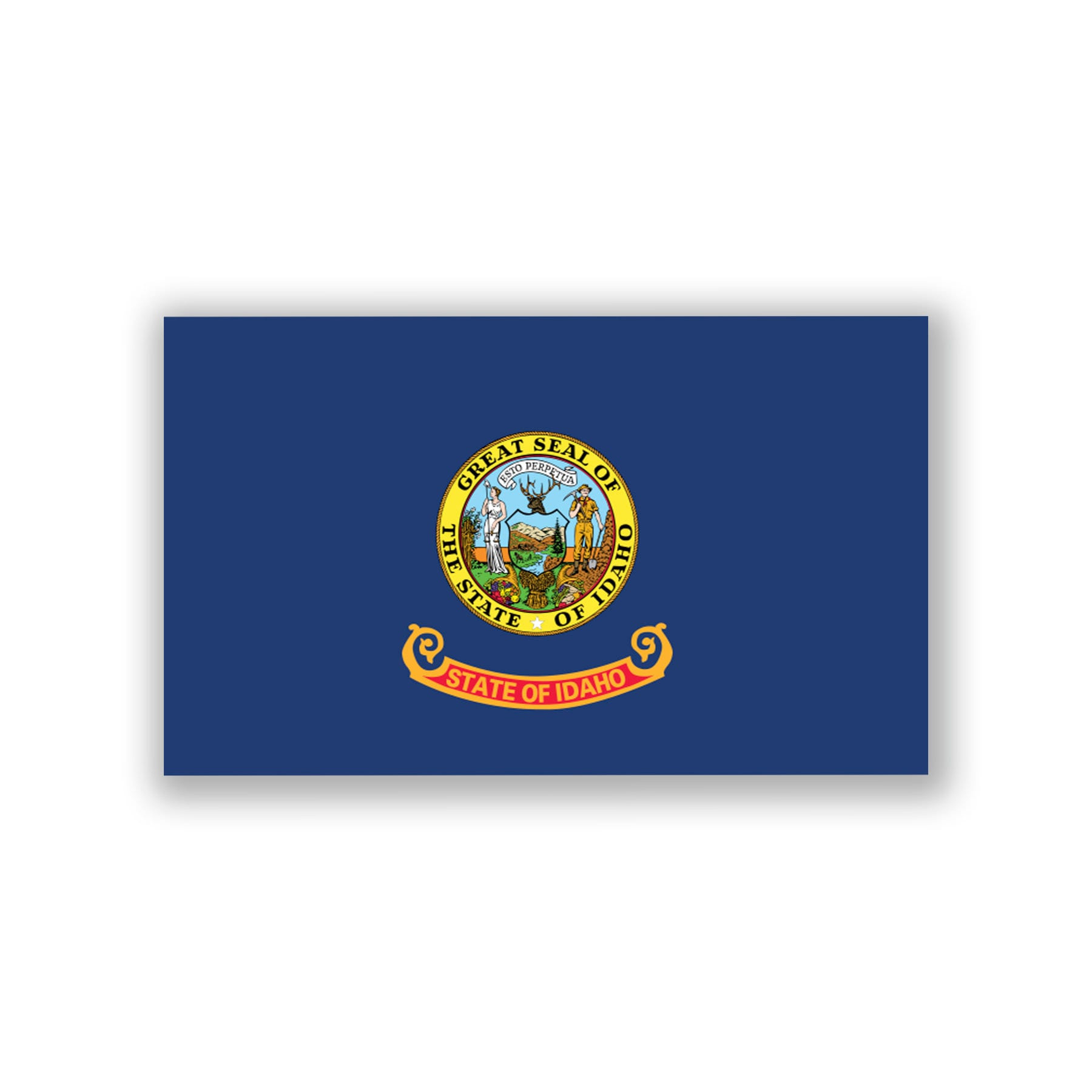 Idaho State Flag Decal Stickers Official Flag Of Idaho Stickers 5 regarding Idaho State Flag Printable
