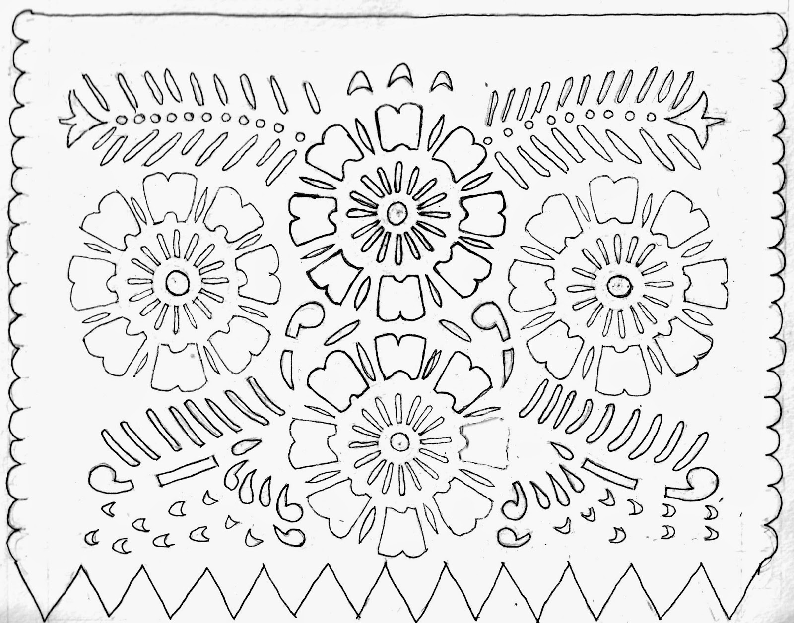 Introducing New Worlds With A Shrug: Make This: Papel Picado pertaining to Free Printable Papel Picado Template