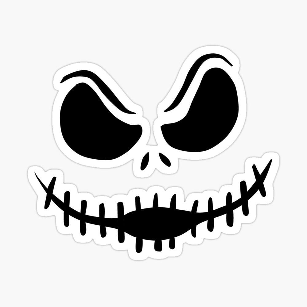 Jack Skellington Face&amp;quot; Art Board Print For Salemoonkoala in Printable Template Jack Skellington Face