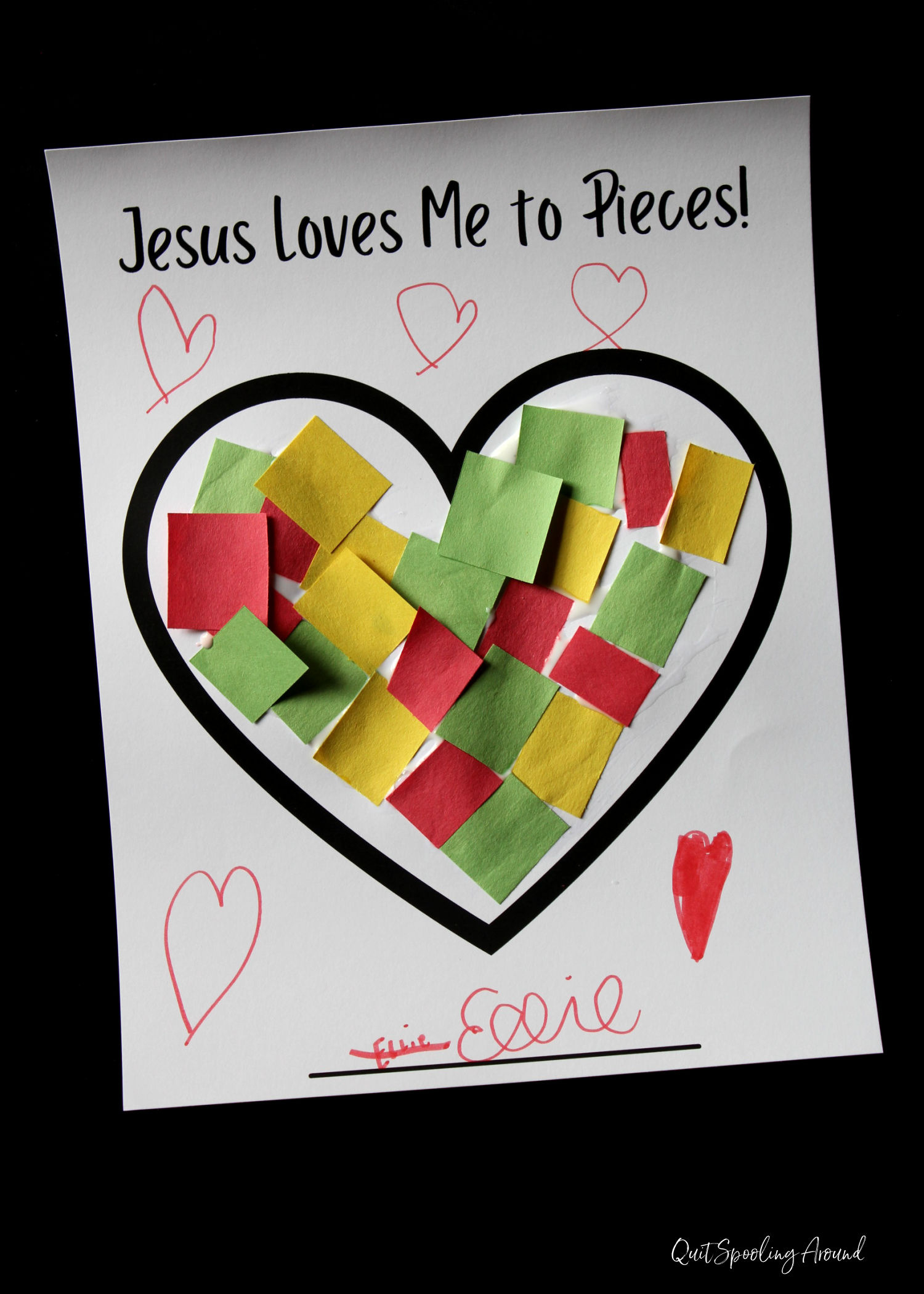 Jesus Loves Me To Pieces (Free Printable) - Quit Spooling Around intended for Printable Jesus Loves Me