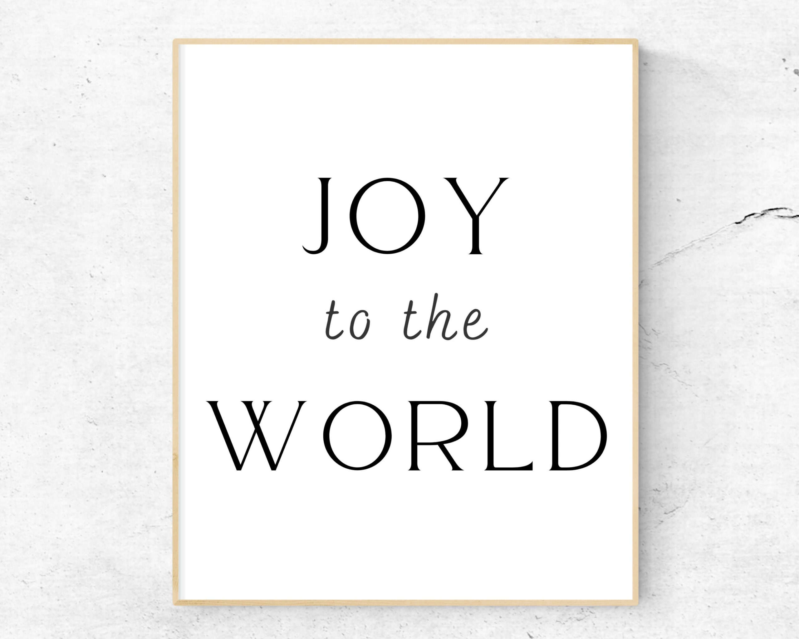 Joy To The World Printable, Christmas Song Print, Christmas Wall intended for Joy To The World Printable