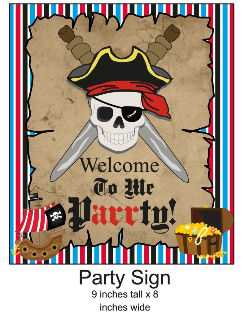 Kids Pirate Birthday Party Free Printable Collection inside Free Printable Pirate Signs Printable