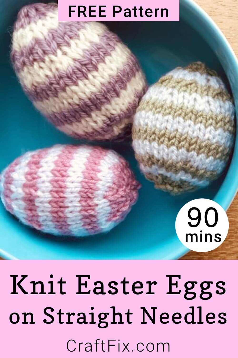 Knit Easter Eggs With Straight Needles - Free Pattern - Craft Fix in Free Easter Egg Knitting Patterns