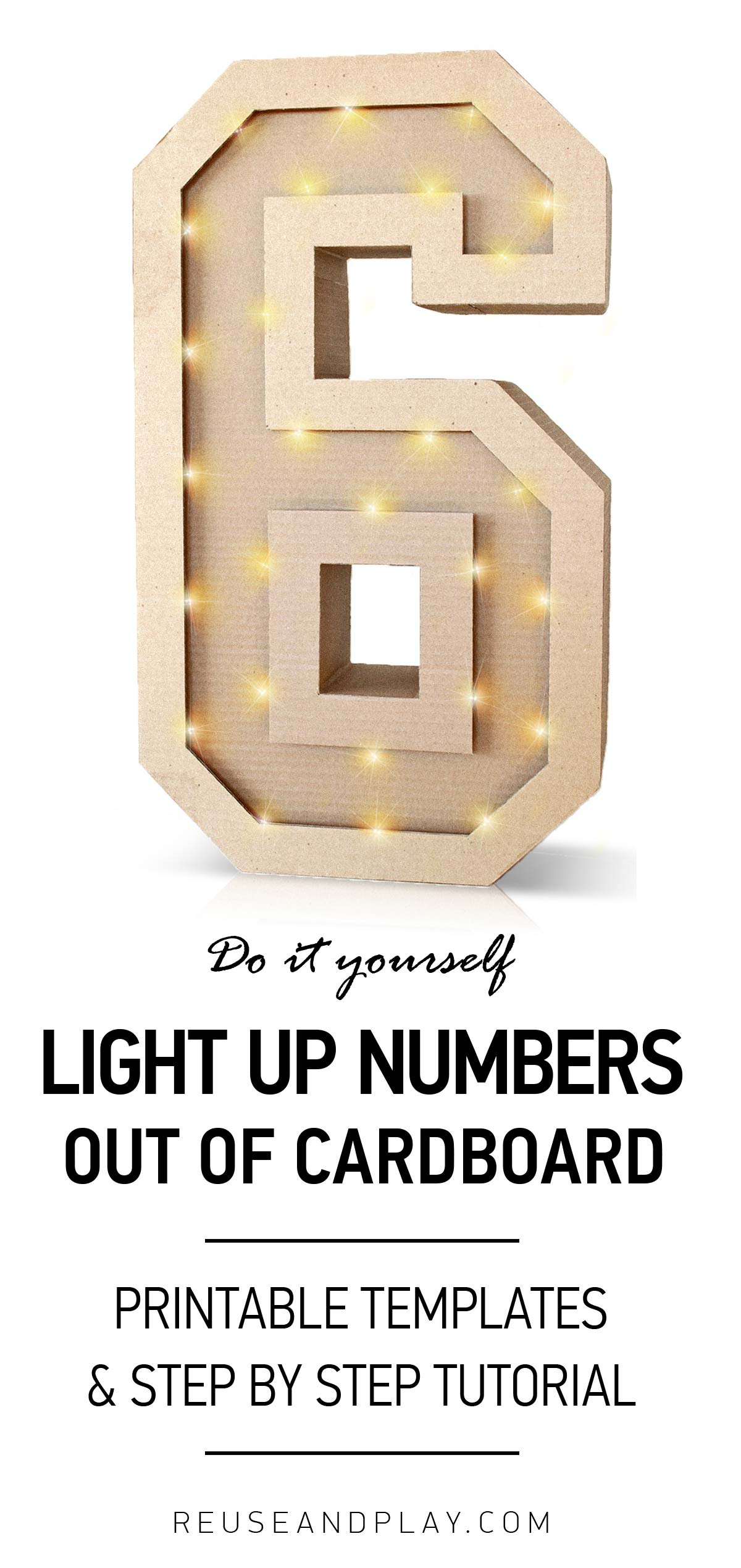 Large Light Up Numbers Templates | Reuse And Play with Printable Marquee Number Template Free