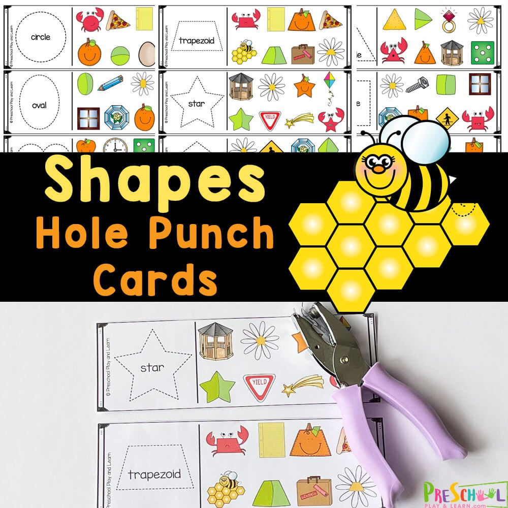 Learning Shapes With Free Printable Hole Punch Activity intended for Free Printable Hole Punch Worksheets