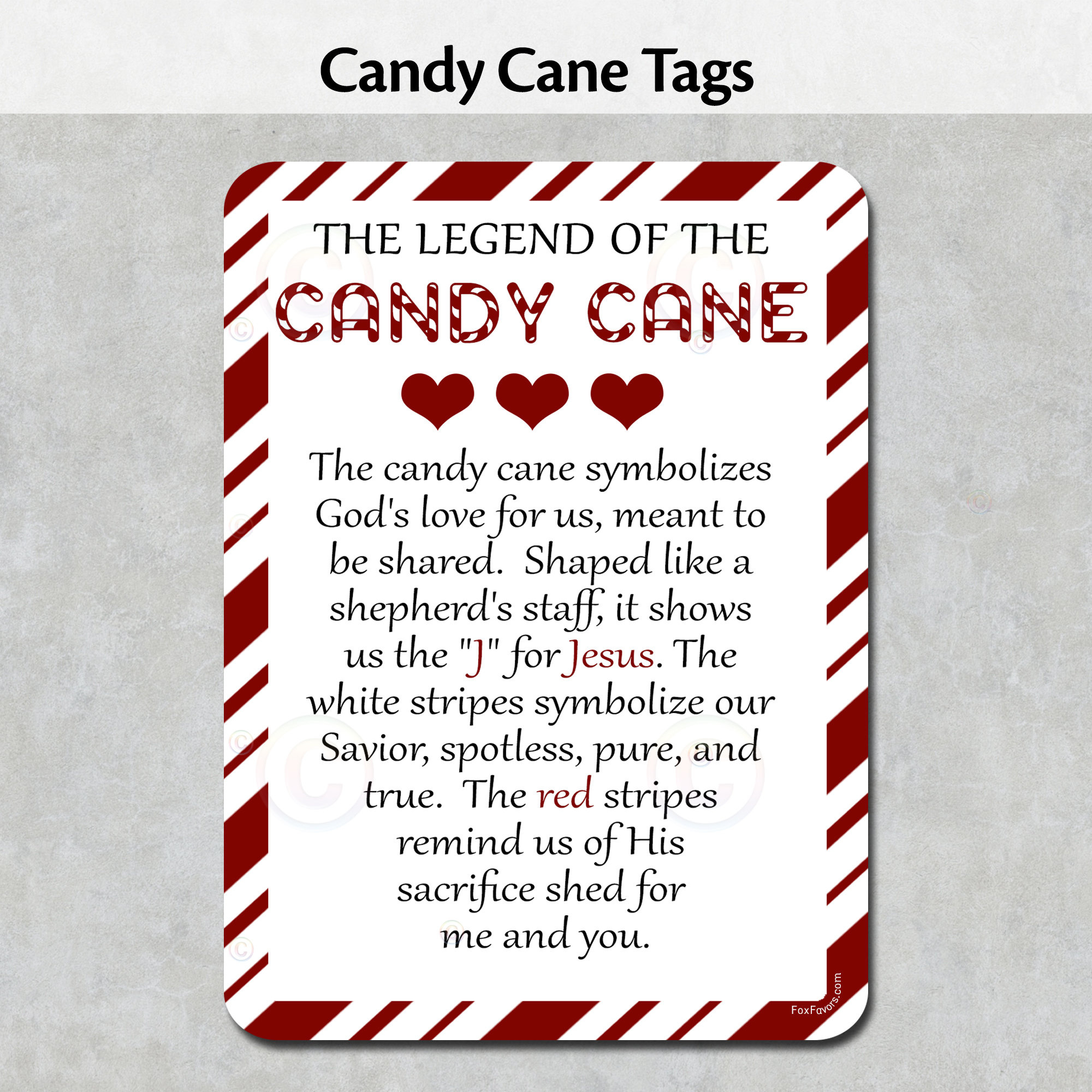 Legende Des Zuckerstangen-Druckbaren Tags, Zuckerstangen-Gedicht with Legend of the Candy Cane Printable Tag
