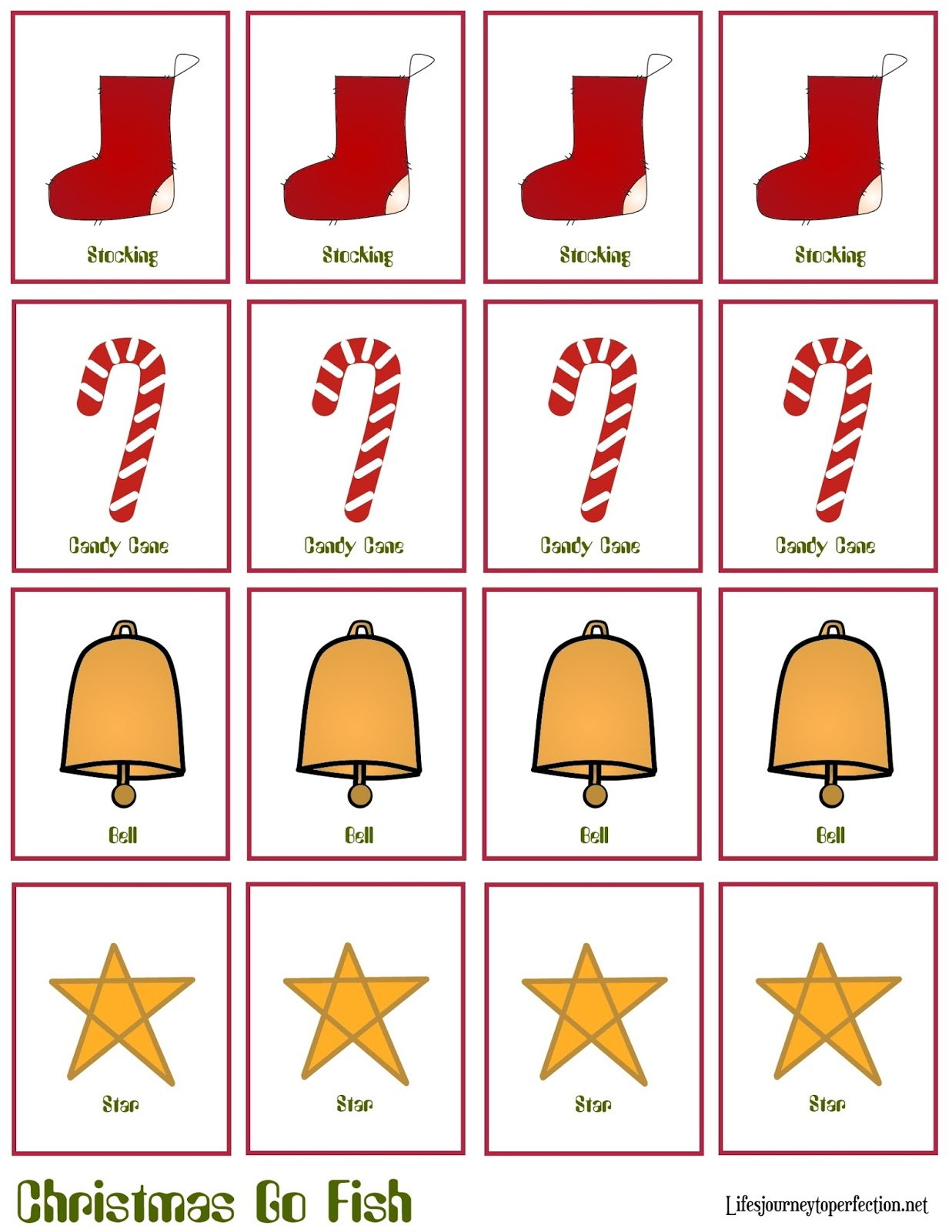 Life&amp;#039;S Journey To Perfection: Christmas Craft: Christmas &amp;quot;Go Fish inside Printable Go Fish Cards