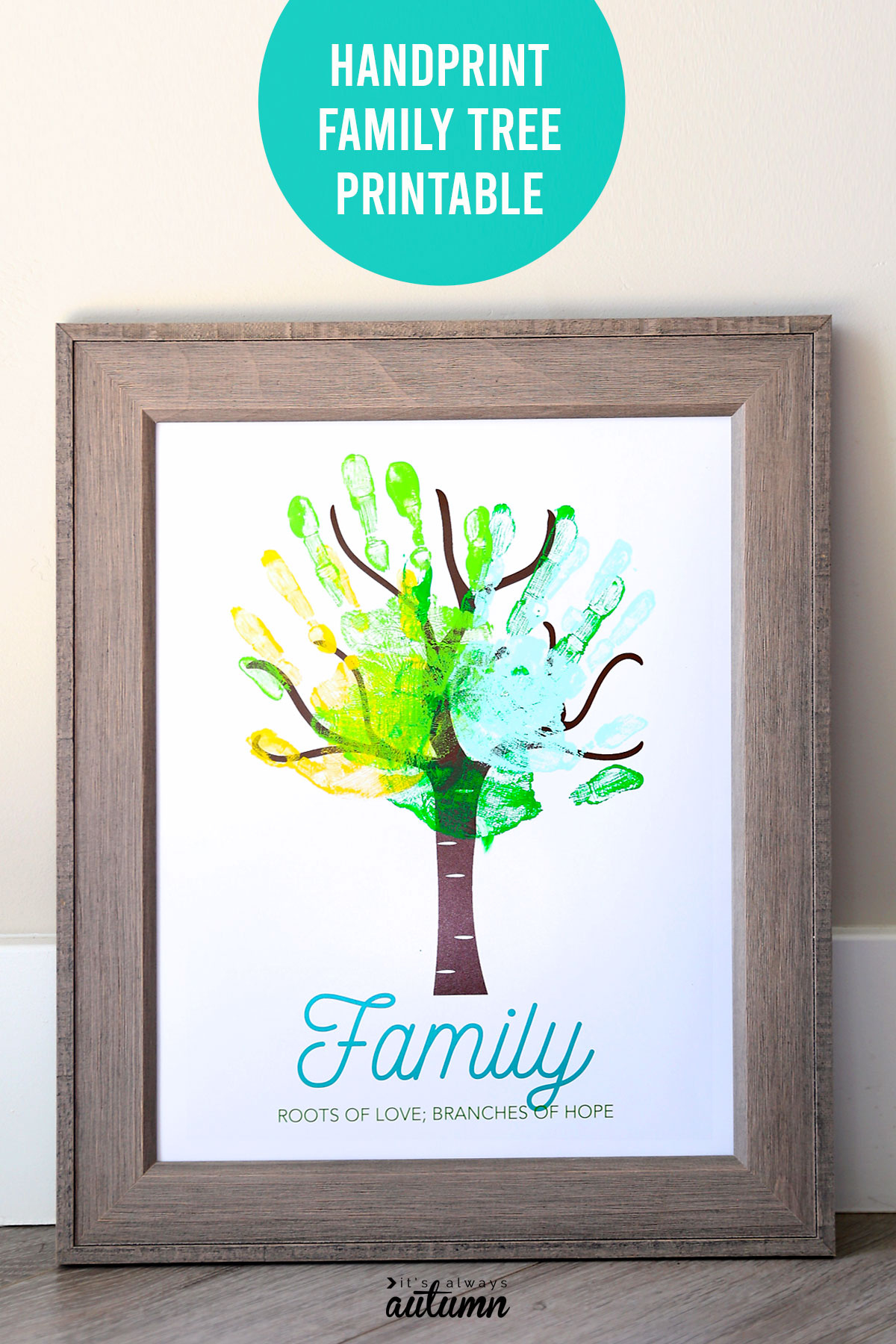 Make An Adorable Family Handprint Tree {Great Gift Idea} - It&amp;#039;S within Father&amp;amp;#039;s Day Handprint Tree Free Printable