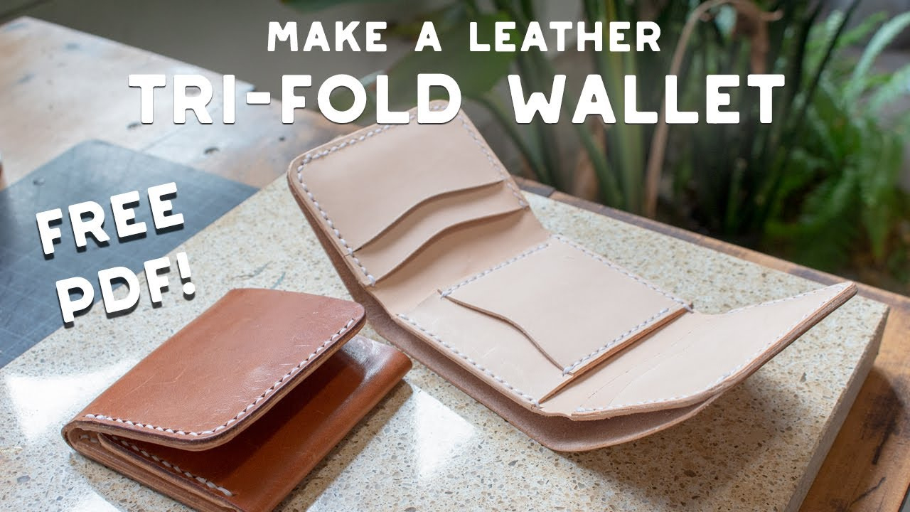 Making A Leather Tri-Fold Wallet - Free Pdf Template Set | Makesupply inside Printable Leather Wallet Pattern Free