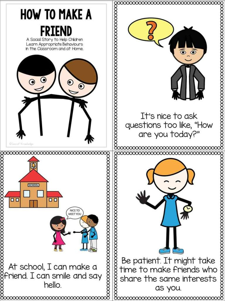 Making Friends Social Story Pdf Free With Activities intended for Free Social Stories Printables