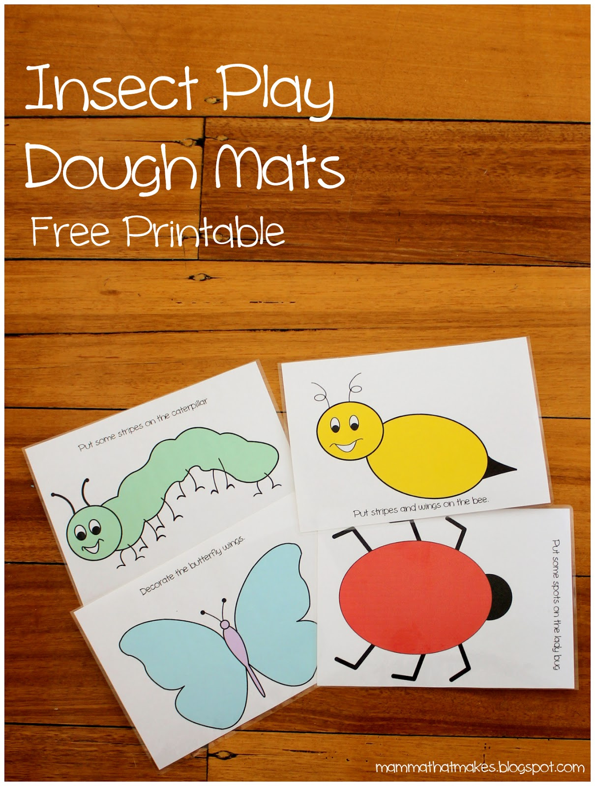 Mamma That Makes: Insect Play Dough Mats for Playdough Mat Free Printable