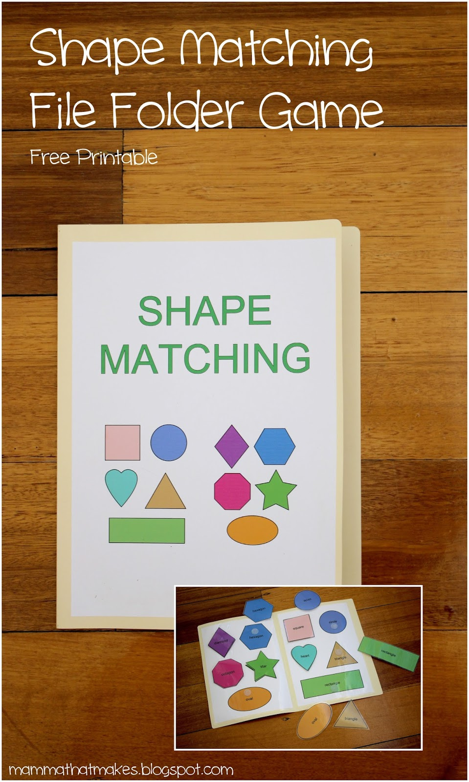 Mamma That Makes: Shape Matching File Folder Game regarding Free Printable File Folder Activities
