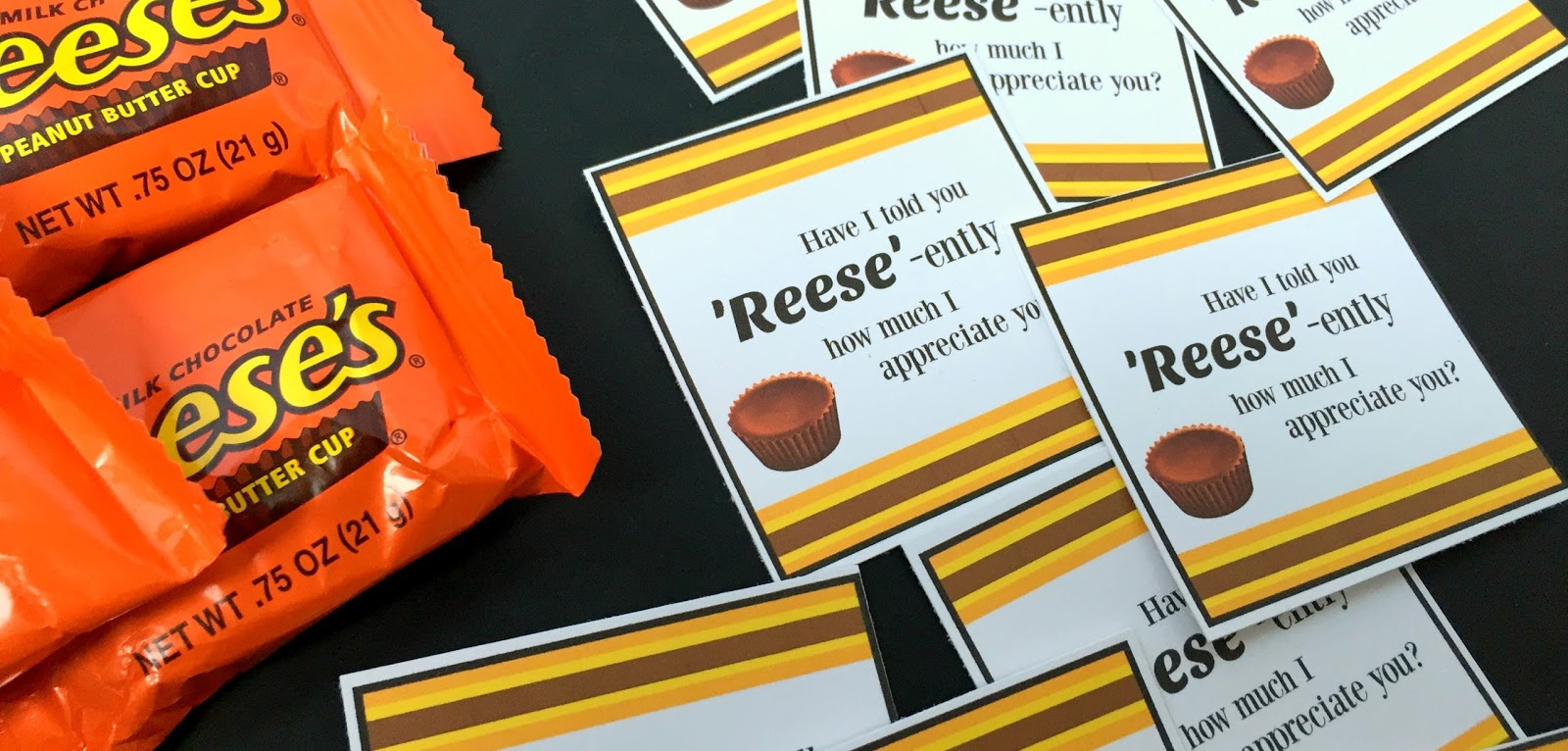Michelle Paige Blogs: Reese&amp;#039;S Peanut Butter Cups Appreciation Gift pertaining to Tags Free Printable Reese&amp;#039;S Pieces Thank You Printable