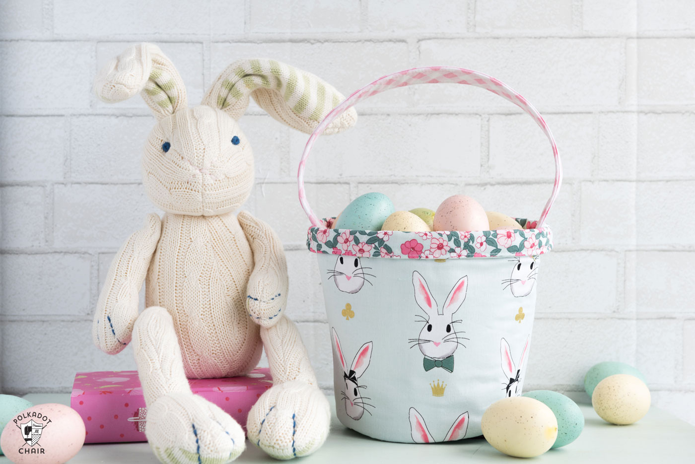 Mini Easter Basket Sewing Pattern - The Polka Dot Chair with Easter Basket Sewing Pattern