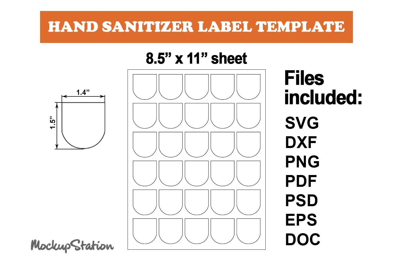 Mini Hand Sanitizer Label Template Svg | Sticker Sublimation with Printable Bath and Body Works Hand Sanitizer Label Template Free