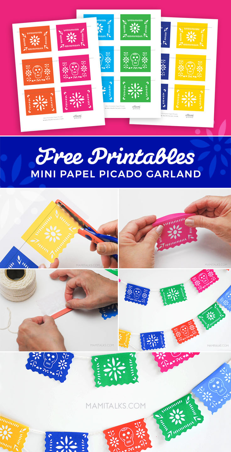 Mini Printable Papel Picado: Make A Garland - Mami Talks™ pertaining to Free Printable Papel Picado Template