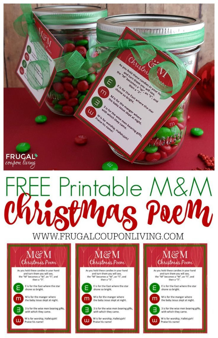 M&amp;amp;M Christmas Poem regarding M&amp;amp;M Christmas Poem Free Printable