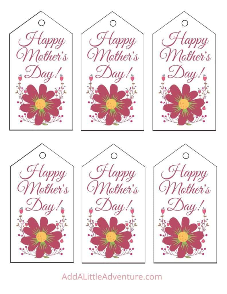 Mother&amp;#039;S Day Tags - Free Printables - Add A Little Adventure inside Free Printable Mothers Day Tags