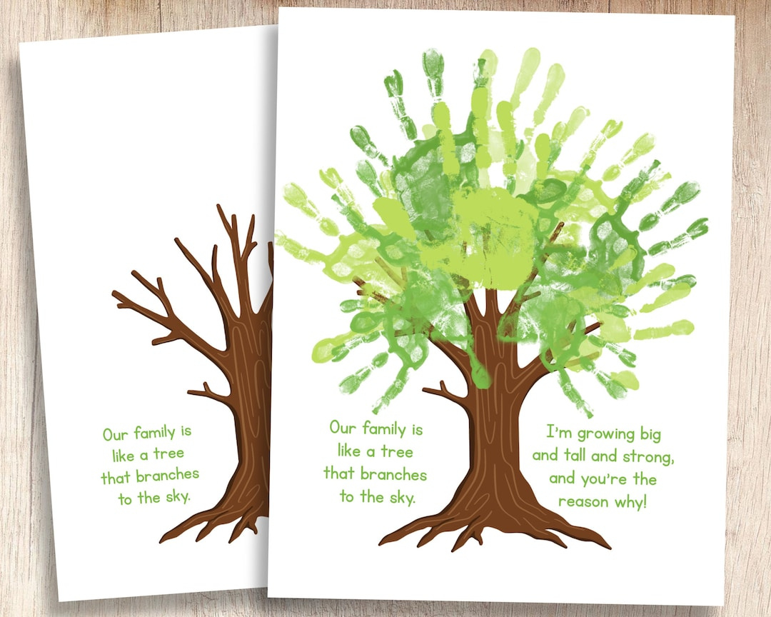Father s Day Handprint Tree Free Printable FREE Printable HQ