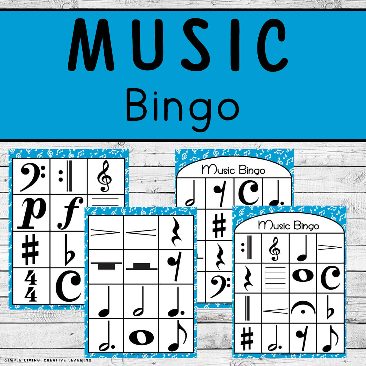 Music Bingo - Simple Living. Creative Learning in Free Printable Music Bingo Cards