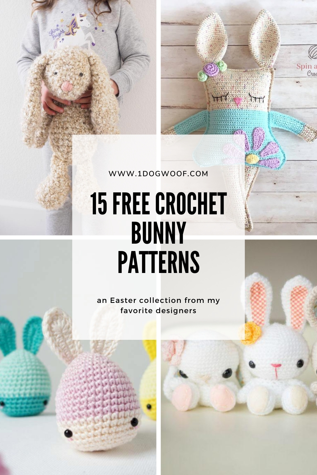 My Favorite Free Bunny Crochet Patterns Collection - One Dog Woof with Free Easter Bunny Crochet Patterns