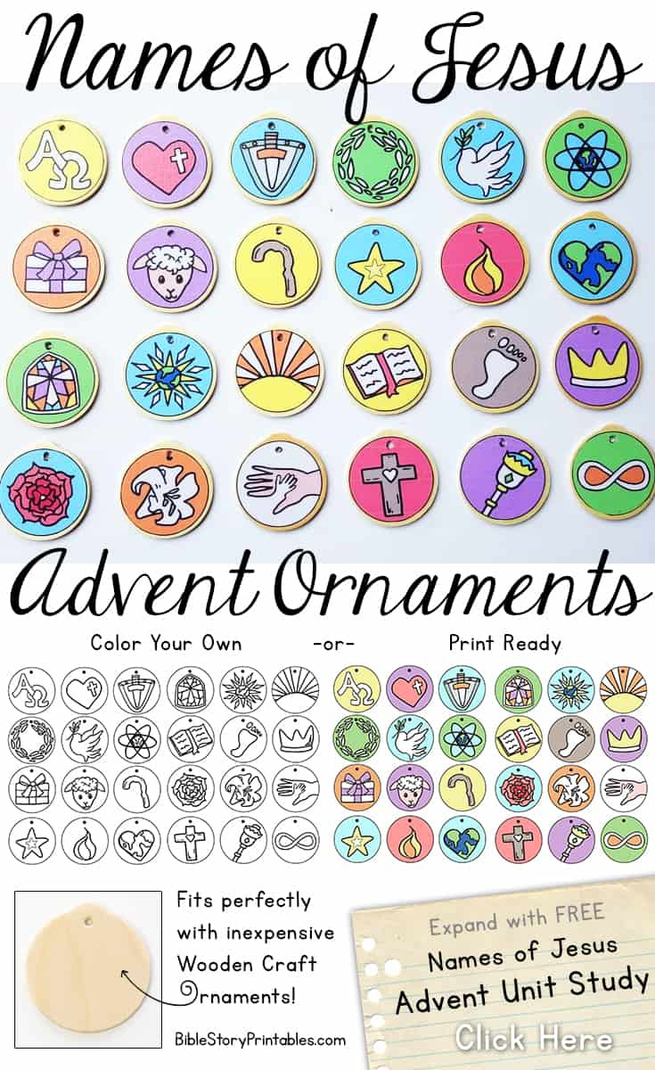 Names Of Jesus Advent - The Crafty Classroom for Names Of Jesus Printable Ornaments