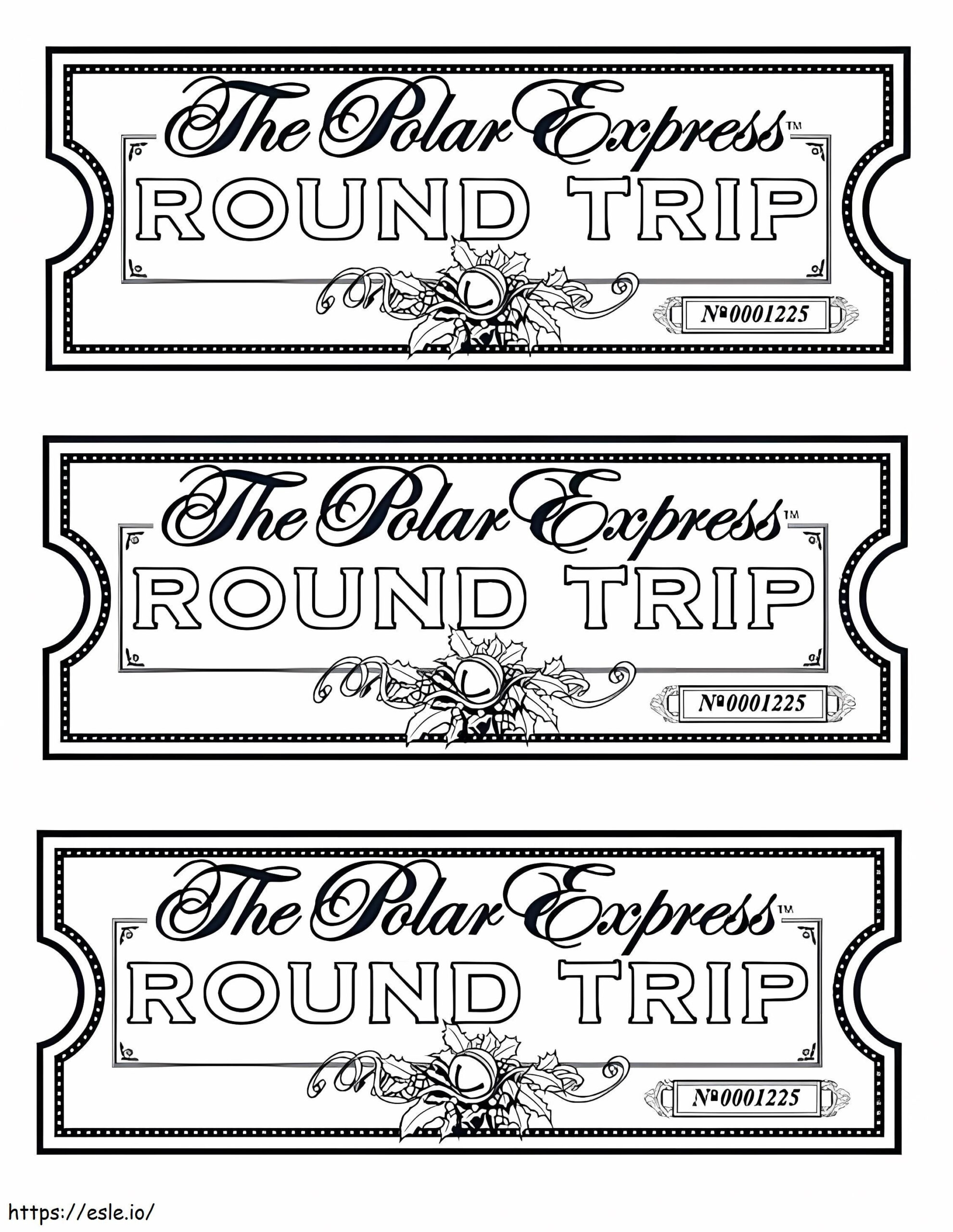 Polar Express Tickets Coloring Page regarding Polar Express Ticket Printable Black And White
