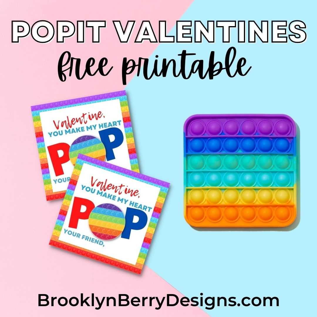 Pop-It Printable Valentine Cards - Brooklyn Berry Designs in Free Pop It Valentines Printable