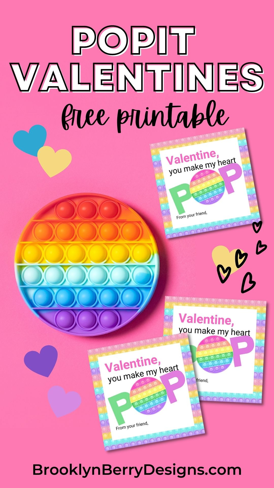 Pop-It Printable Valentine Cards - Brooklyn Berry Designs with regard to Free Pop It Valentines Printable