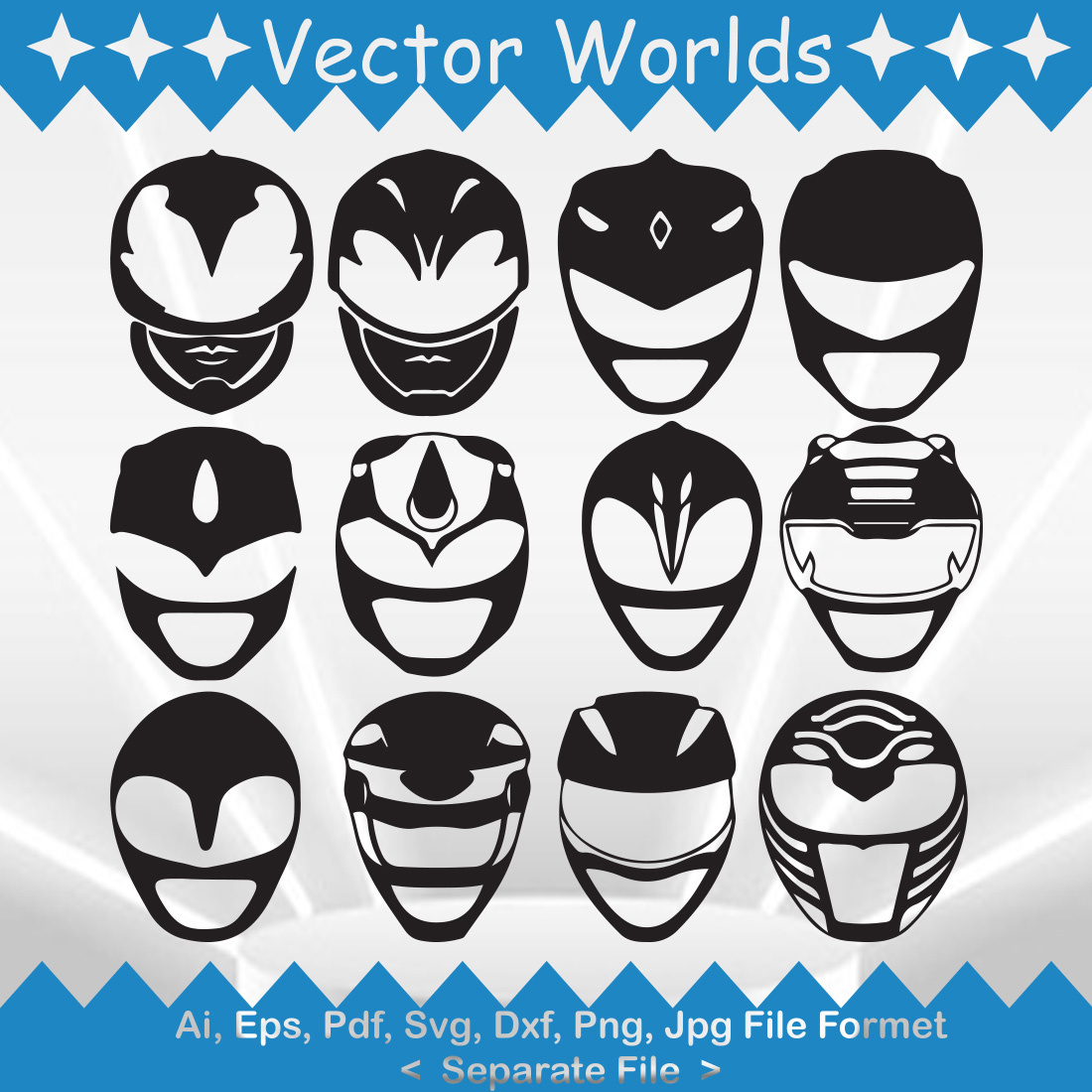 Power Ranger Mask Svg Vector Design inside Power Ranger Mask Printable