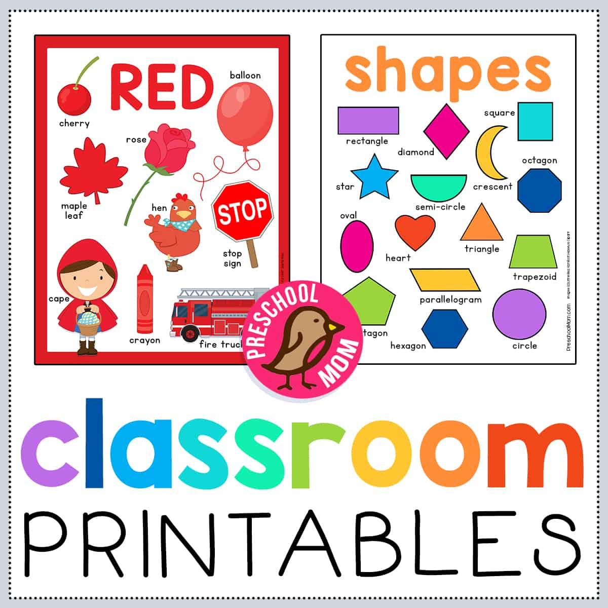 Preschool Classroom Printables - Preschool Mom for Circle Time Board Free Printables