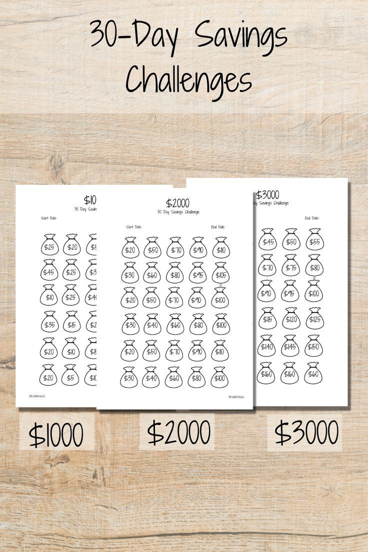 Printable 30-Day Savings Challenge! throughout 30 Day Money Saving Challenge Printable