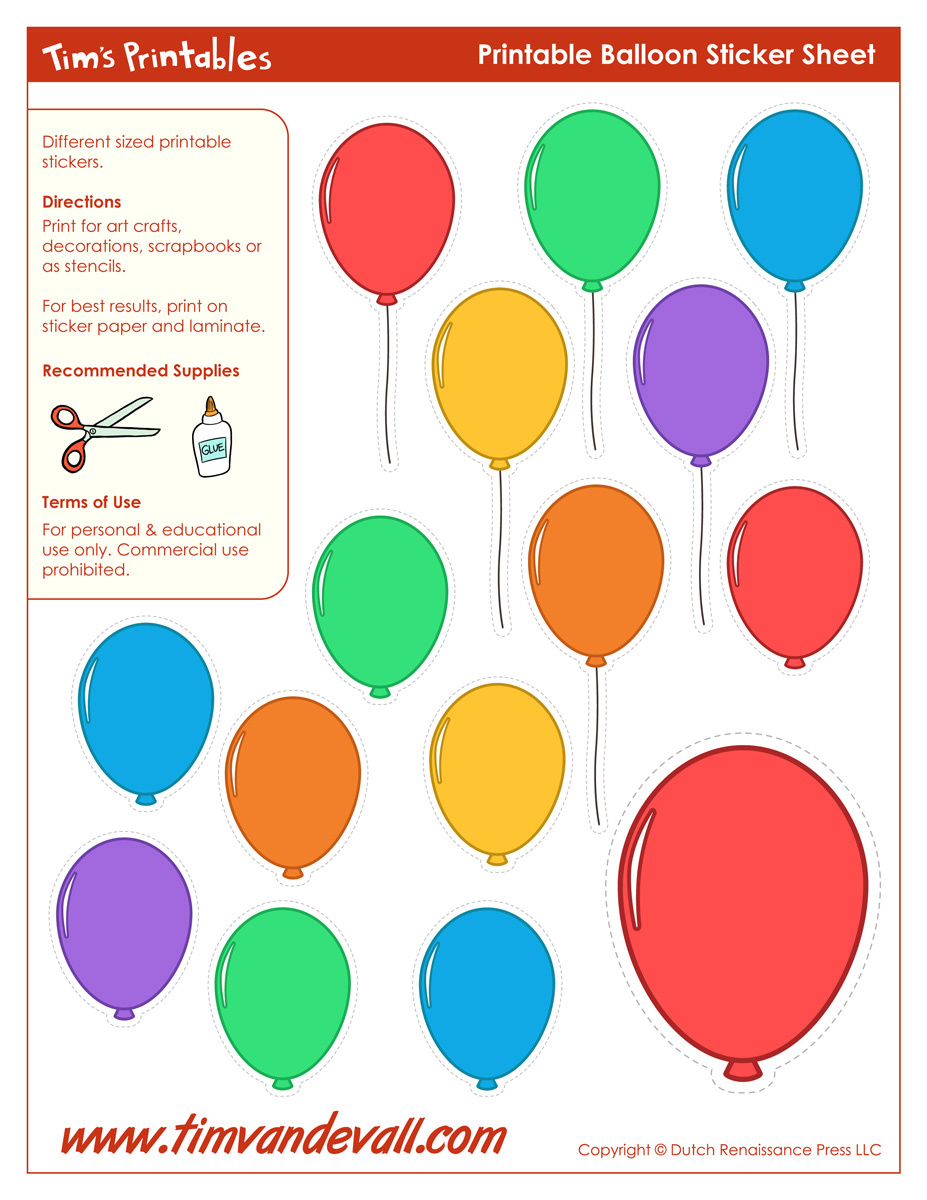 Printable Balloon Template | Birthday Printables for Free Balloon Template Printable
