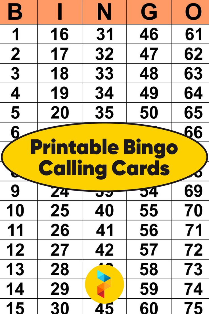 Printable Bingo Calling Cards throughout Bingo Calling Cards Free Printable