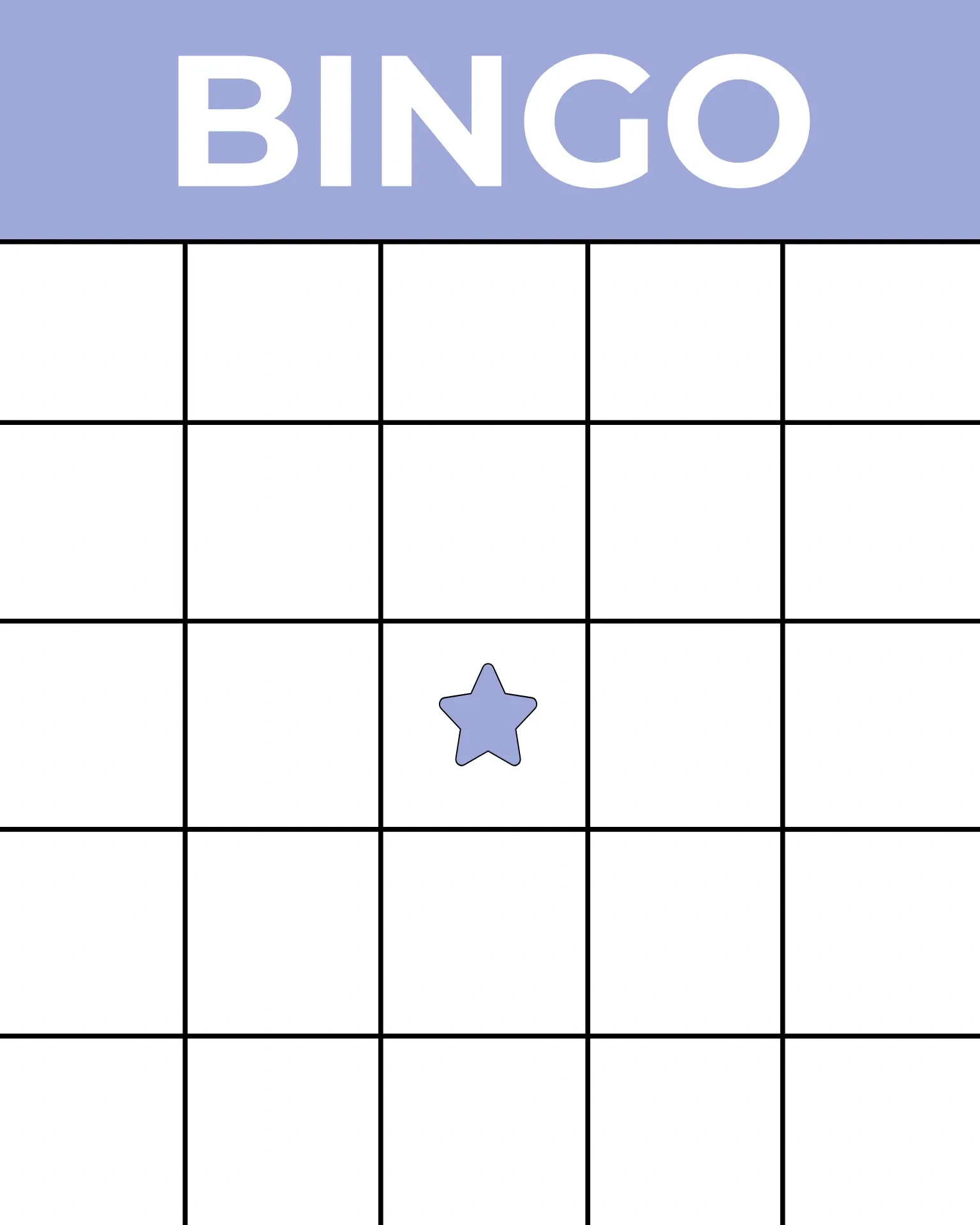 Printable Bingo Card Template — Kapwing with regard to Free Blank Printable Bingo Cards
