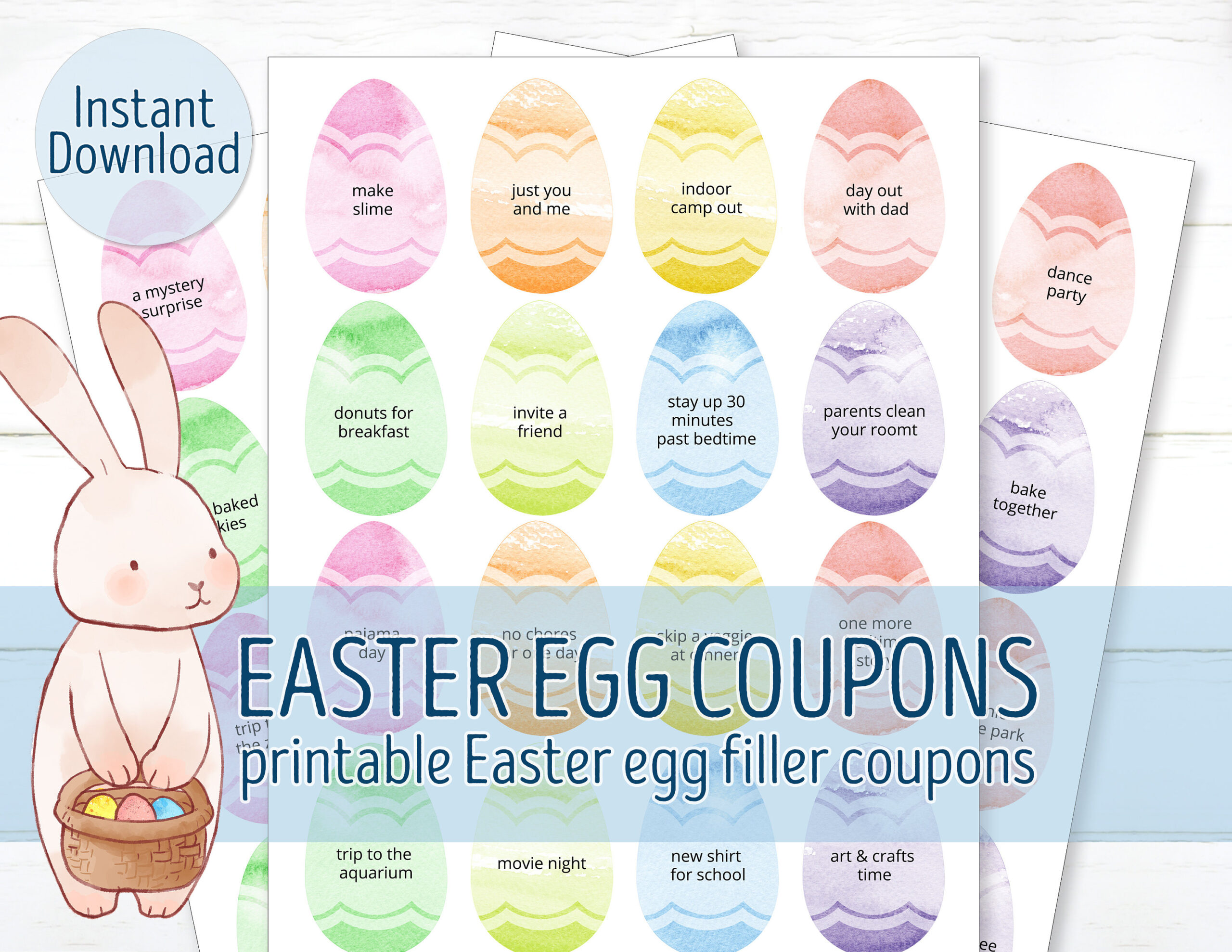 Printable Easter Egg Filler Coupons Kid&amp;#039;S Holiday Coupons Reward regarding Easter Eggs Fillers Printable