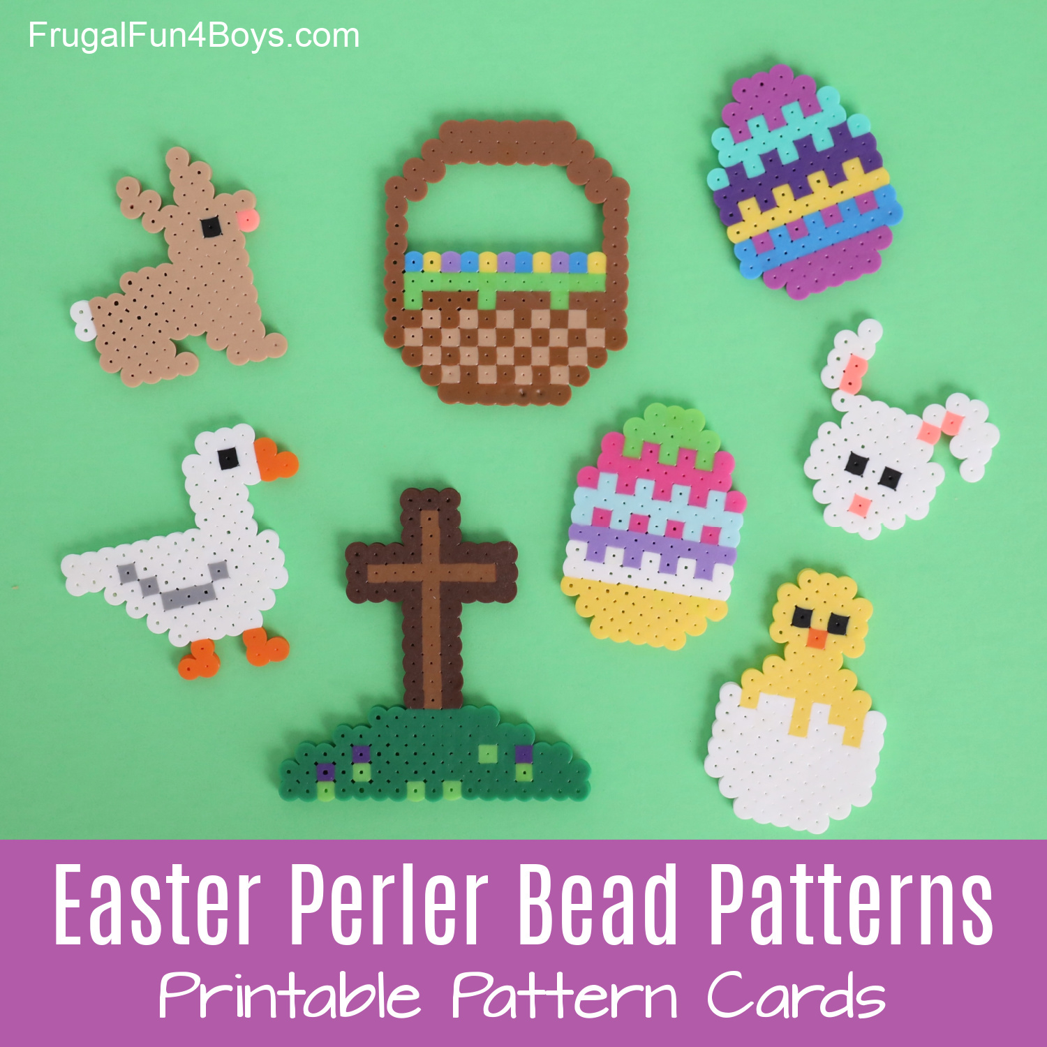 Printable Easter Perler Bead Patterns - Frugal Fun For Boys And Girls throughout Easter Perler Bead Patterns