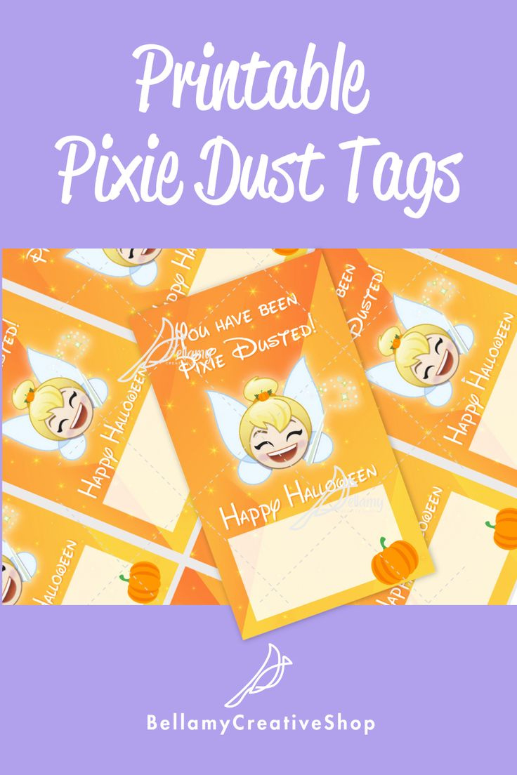 Printable Halloweenpixie Dust Tags Instant Download Pixie Dust Label within Pixie Dust Tags Free Printable
