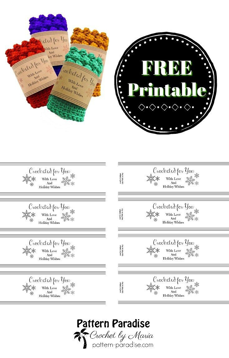 Printable: Holiday Crocheted For You Template intended for Free Printable Crochet Labels