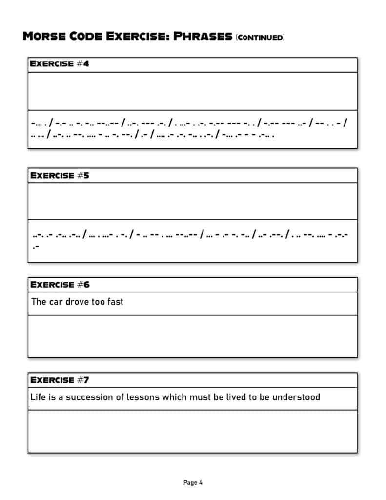Printable Morse Code Practice Worksheet - Download | The Daily Dabble with regard to Free Printable Morse Code Worksheets