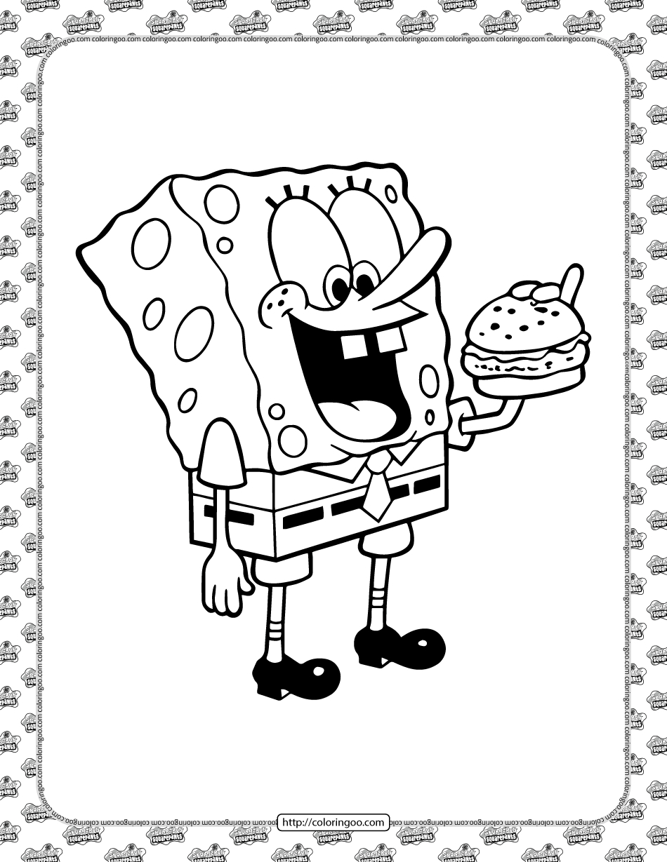 Printable Spongebob Squarepants Coloring Sheet with Free Spongebob Printable Coloring Pages