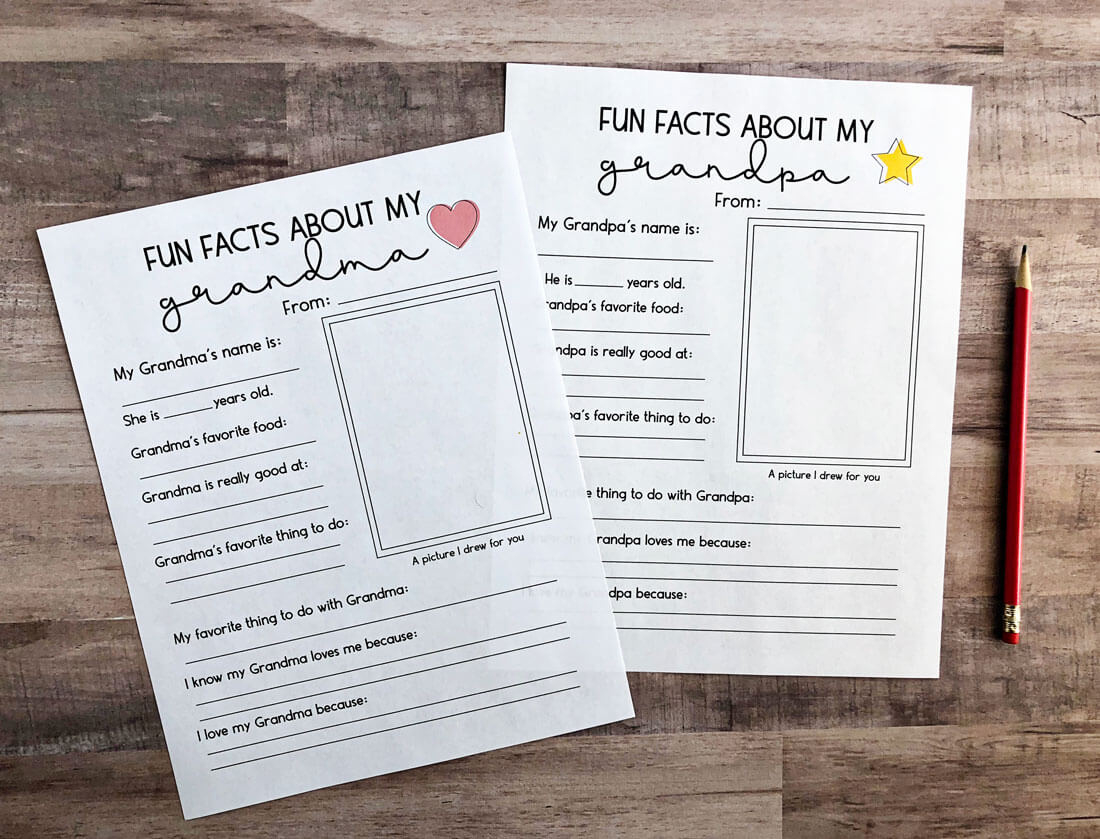 Printables For Grandparents Day intended for All About My Grandparents Printable