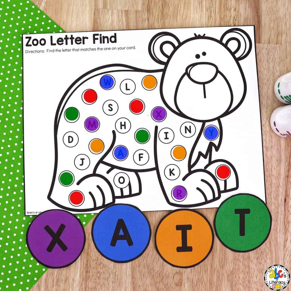 Put Me In The Zoo Alphabet Activity within Printable Put Me in the Zoo