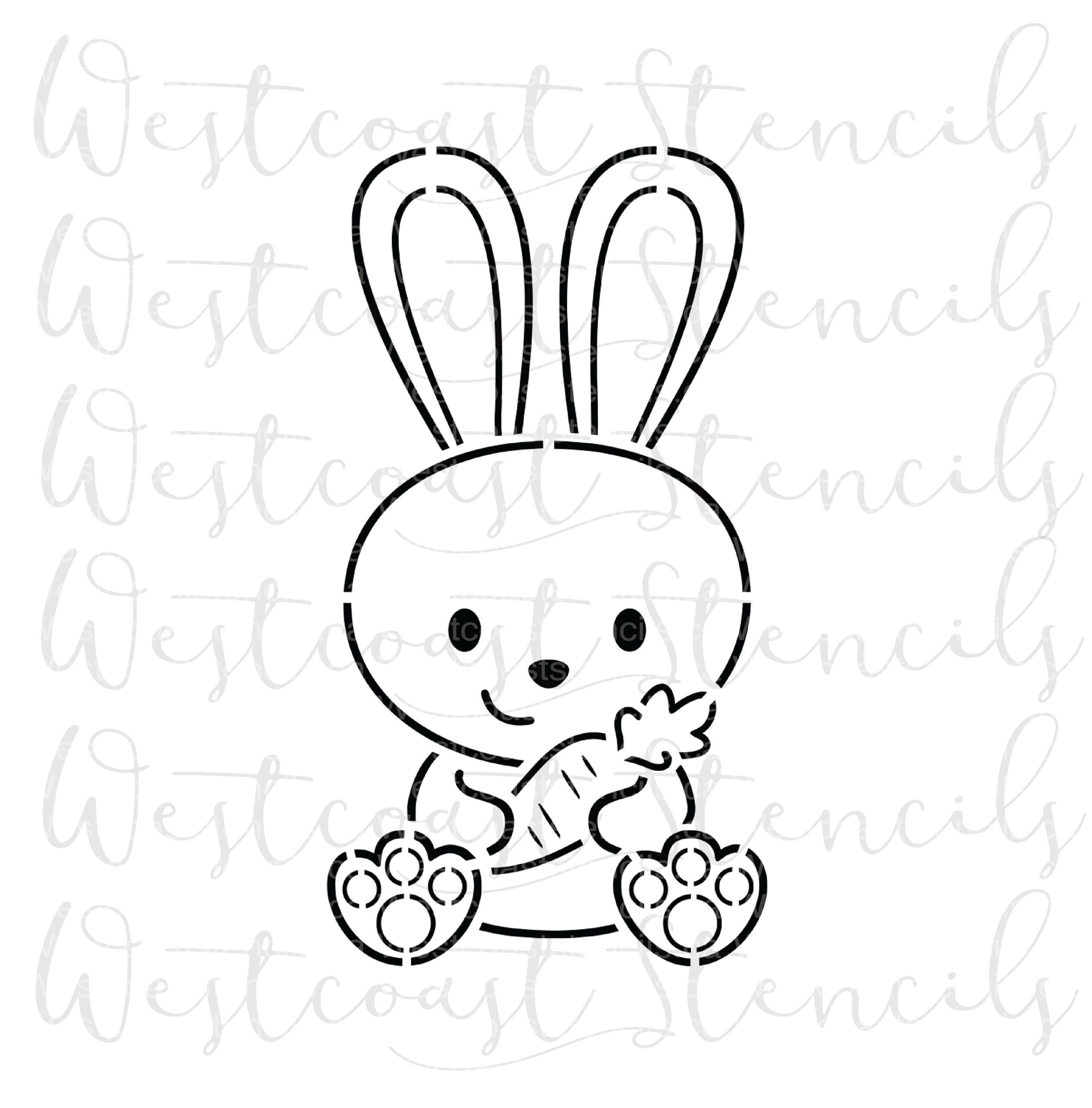 Pyo Easter Bunny With Carrot Stencil, Cookie Stencil intended for Easter Pyo Cookie Stencil