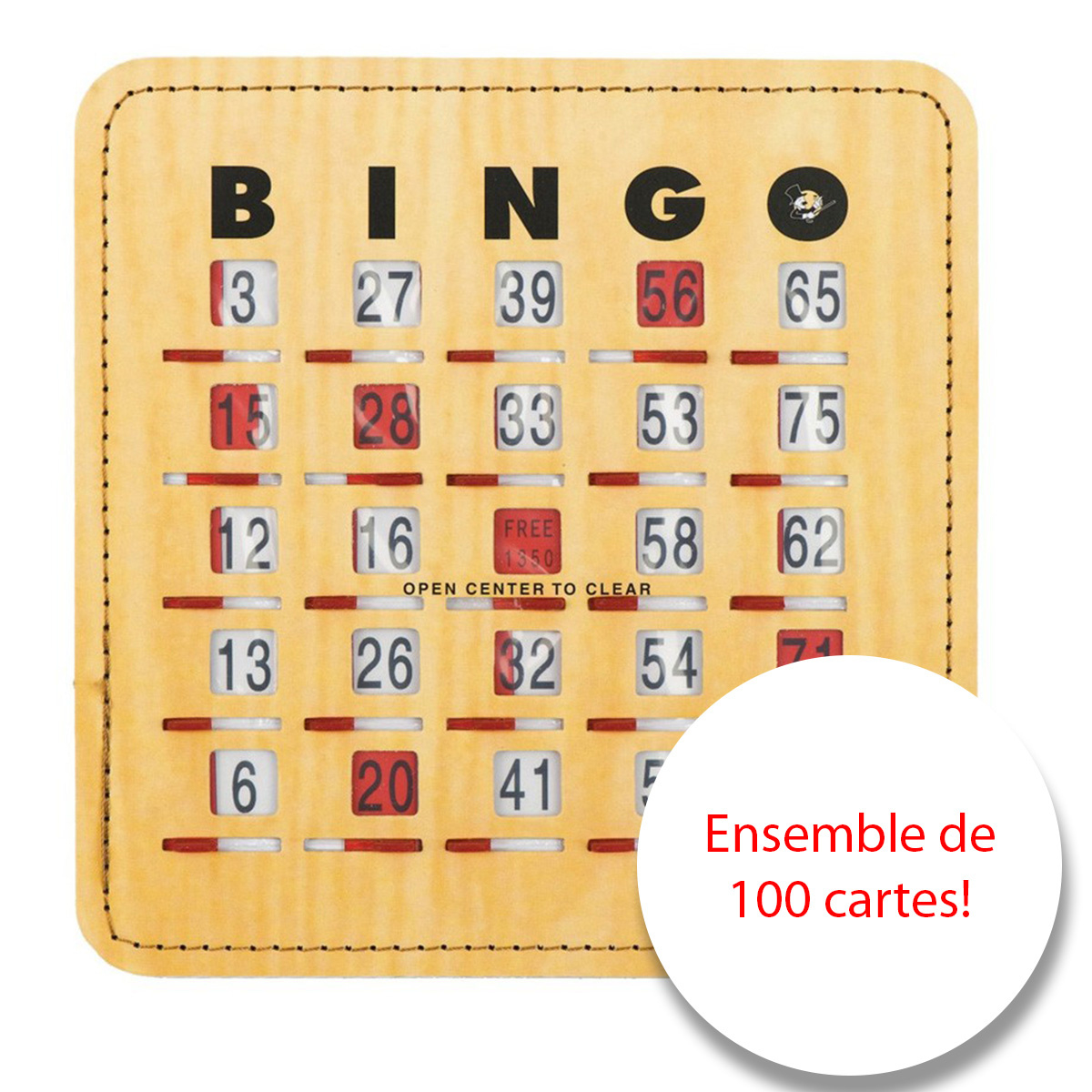 Quick Clear Slide Bingo Cards (100 Cards) - Cds Boutique Aînés for Slide Cards For Bingo