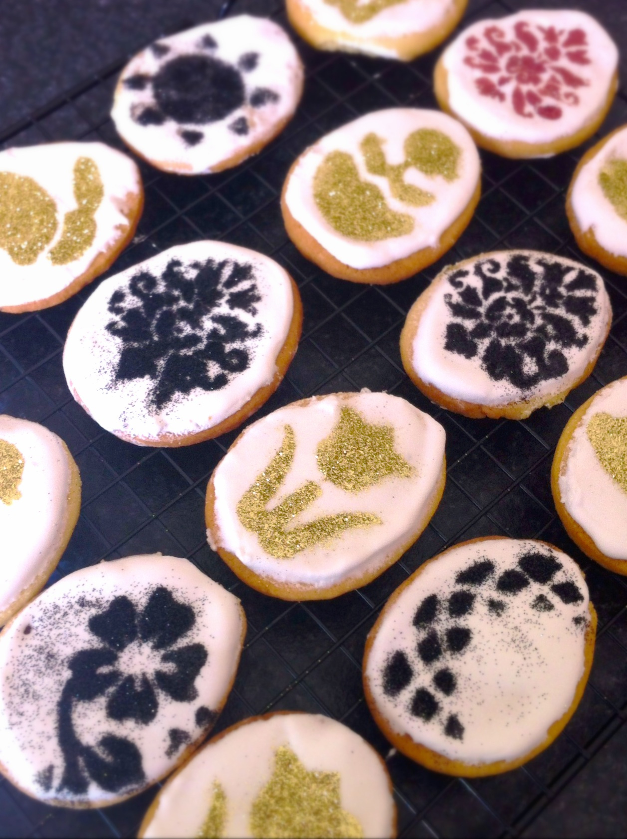 Recipe: Glitter Stenciled Easter Cookies - Ask Sarah throughout Easter Stencil Cookies